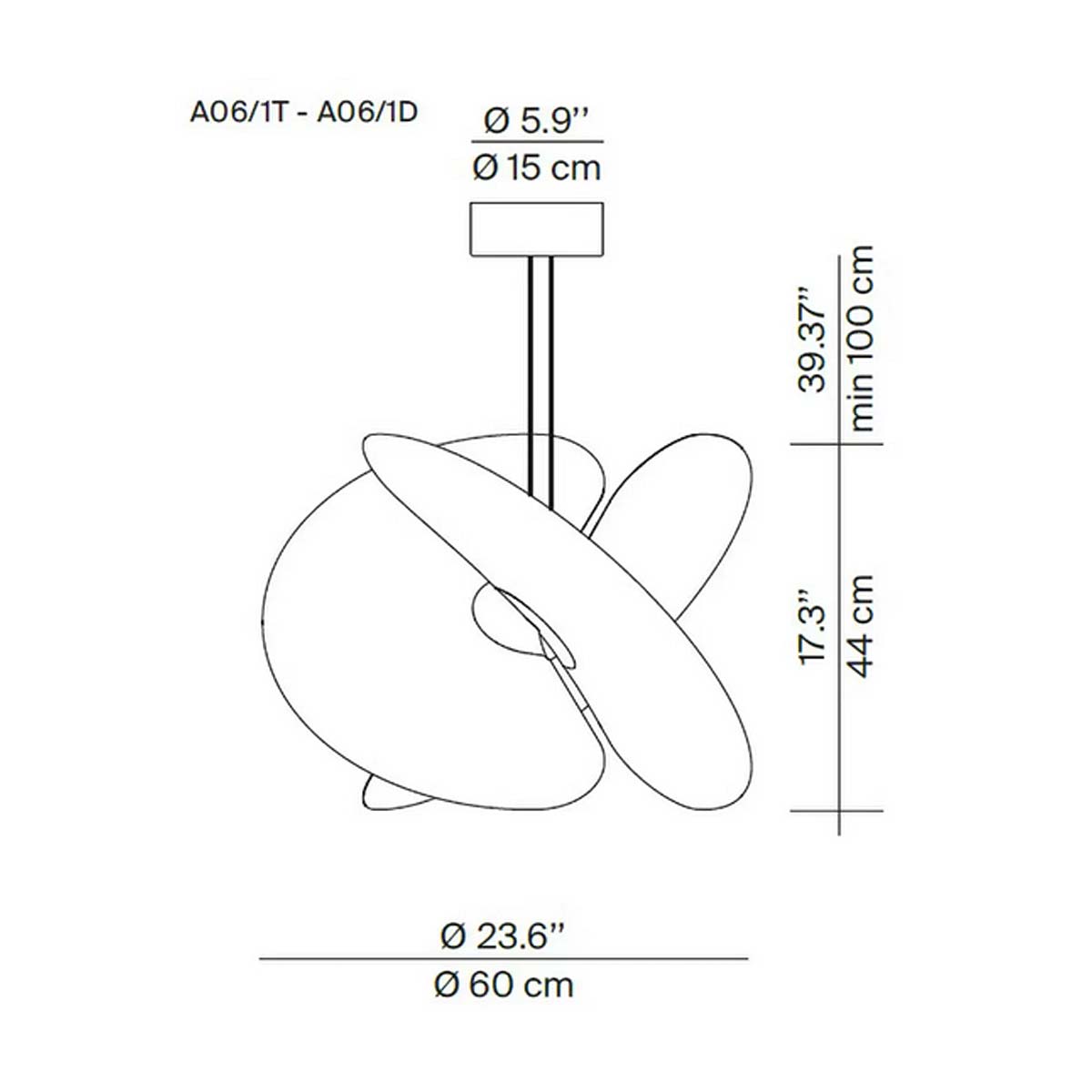 Luceplan Levante small LED Pendelleuchte ø 60 cm - Ausstellungsstück