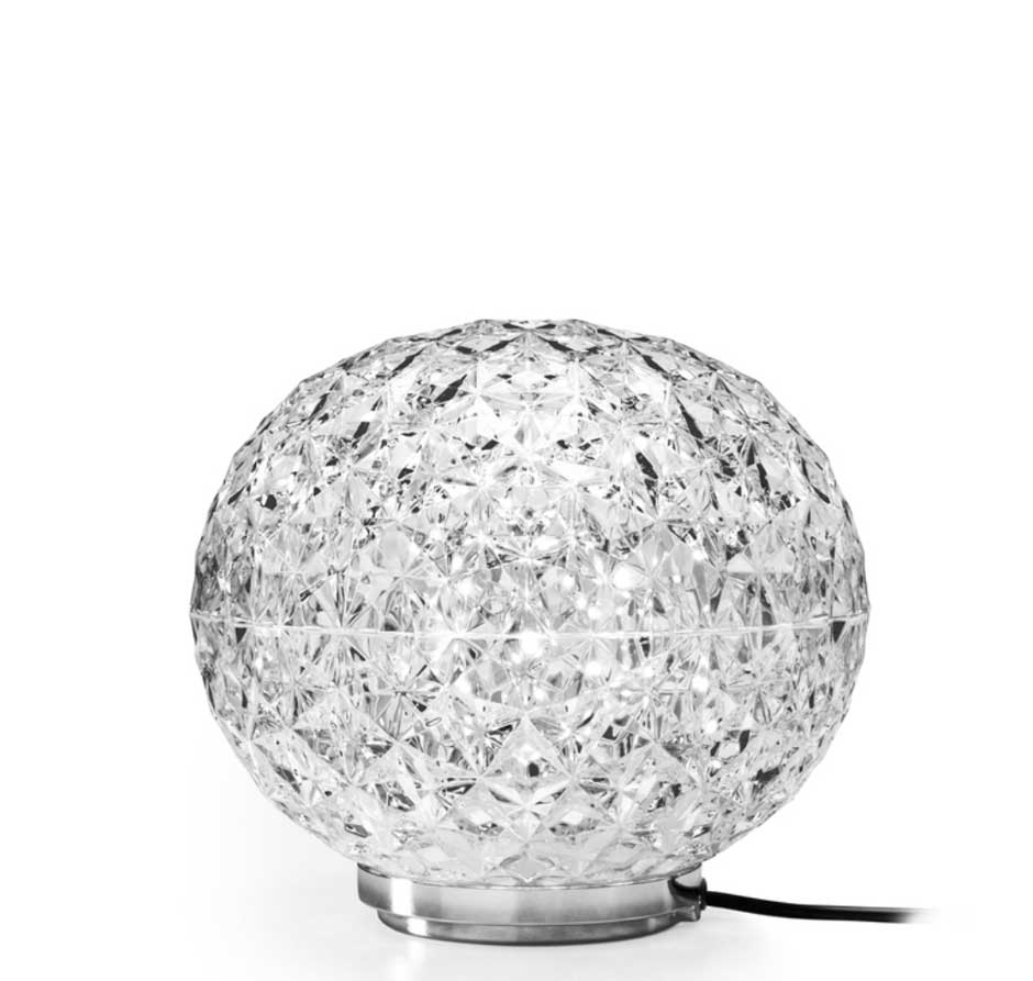 Kartell Mini Planet LED Tischleuchte kabelgebunden Ø 16 cm  glasklar