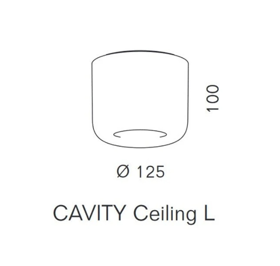 Serien Lighting Cavity LED Deckenleuchte L Aluminium glänzend