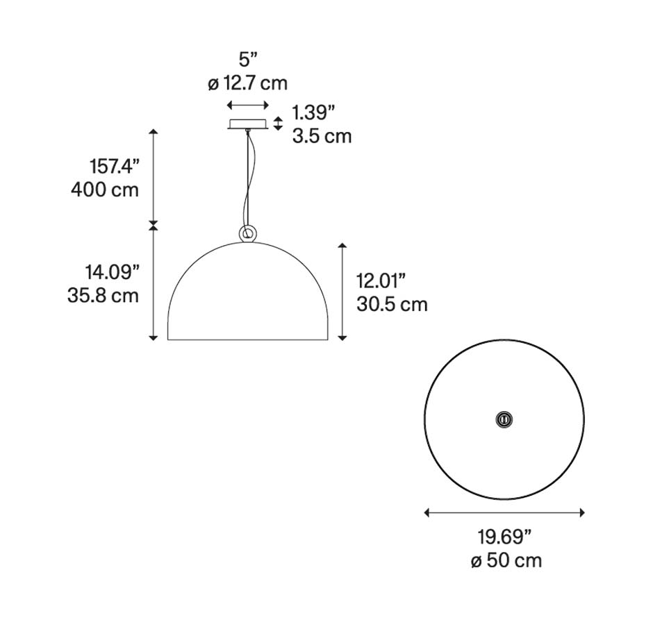 LODES Urban Concrete Dome Pendelleuchte