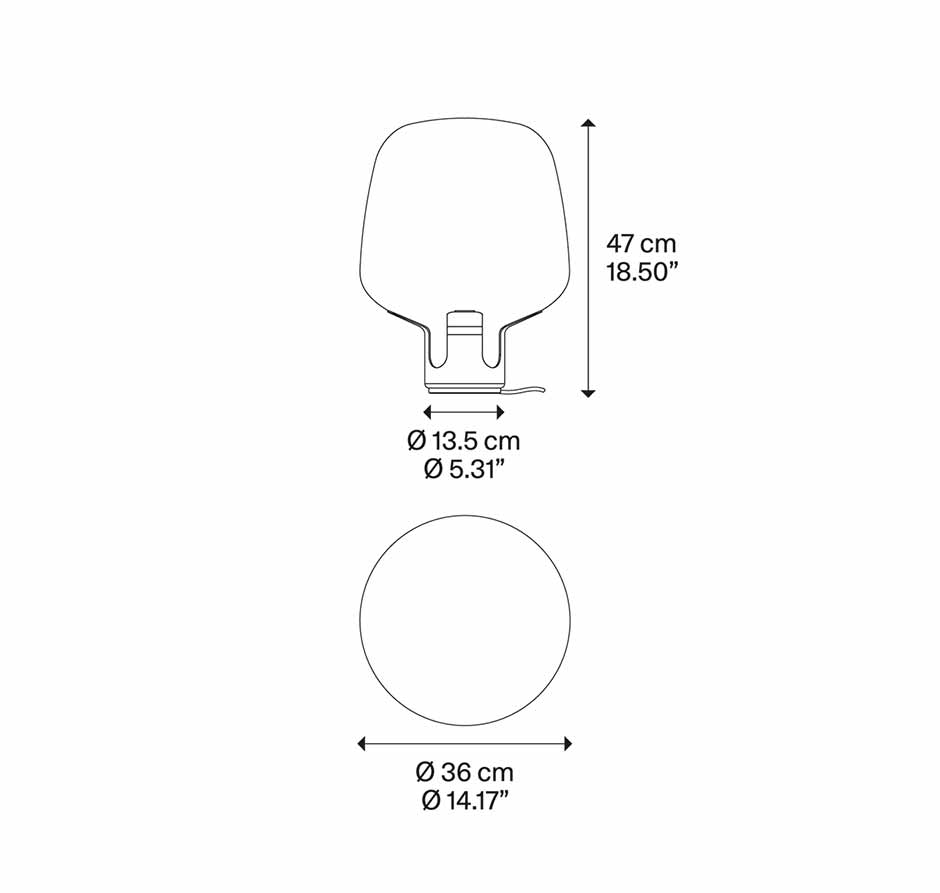 LODES Flar medium LED Tischleuchte türkis/champagner