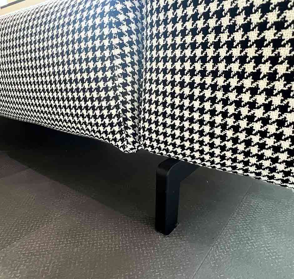 Kartell Largo 3-Sitzer Sofa Hahnentritt schwarz/weiß - Ausstellungsstück