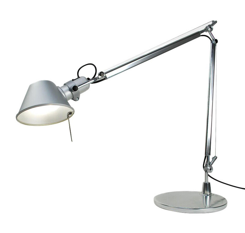 Artemide Tolomeo LED Pure Integralis LED Schreibtischleuchte mit Tischfuß